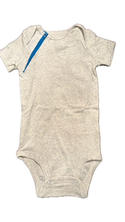 RIGHT ZIPPER Grey Onesie