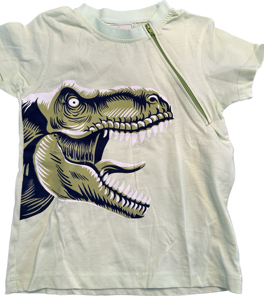 LEFT ZIPPER Green Dino Size 3