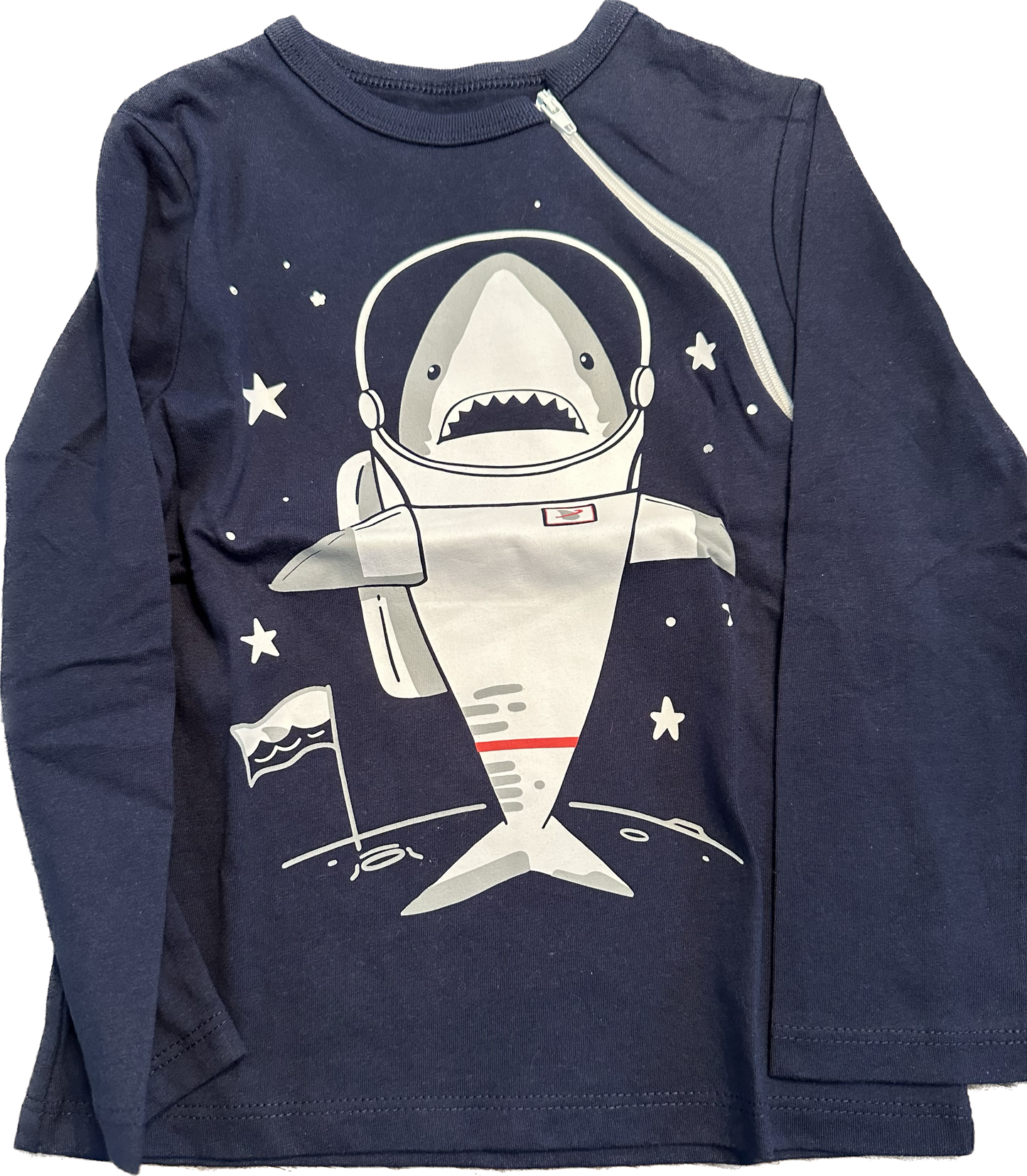 LEFT ZIPPER Astronaut Shark Size 2T