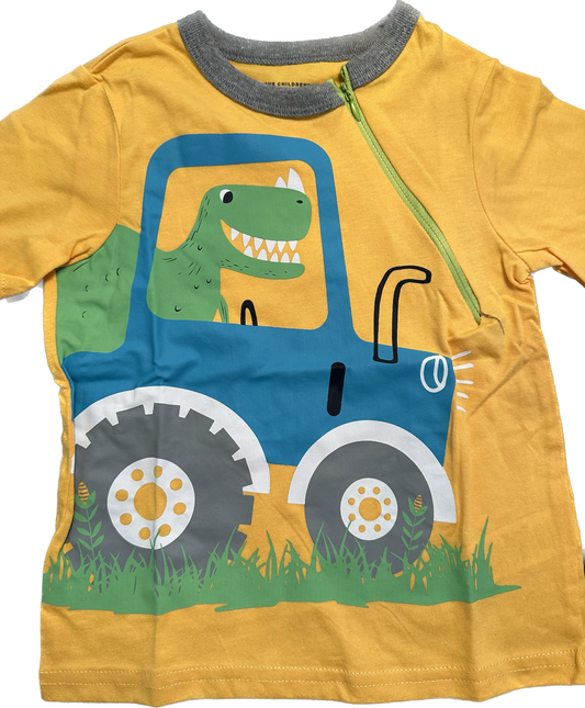 LEFT ZIPPER Driving Dino Size 2T