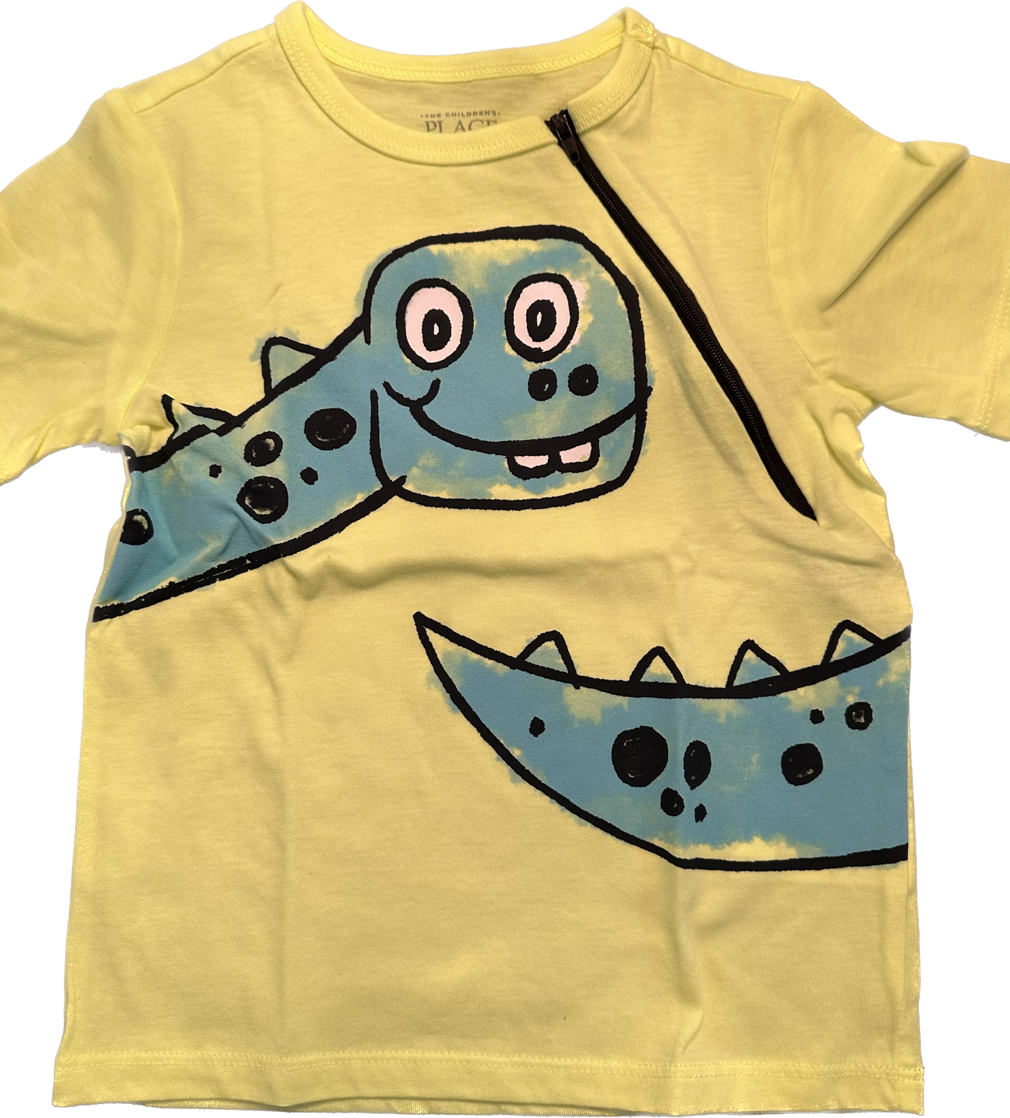 LEFT ZIPPER Smiling Dino Size 3T