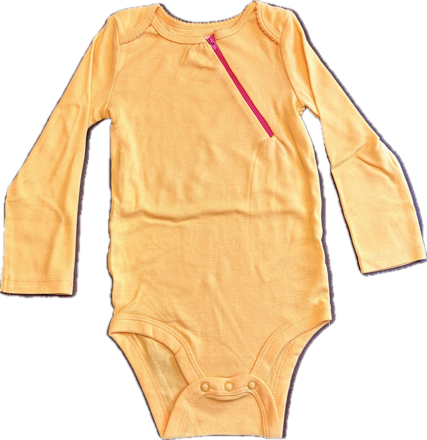 LEFT ZIPPER Gold Onesie