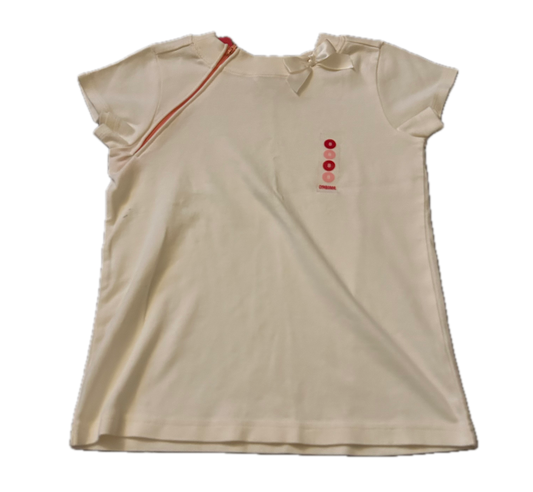 RIGHT ZIPPER White Bow