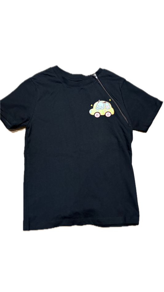 LEFT ZIPPER Dog in Yellow Car