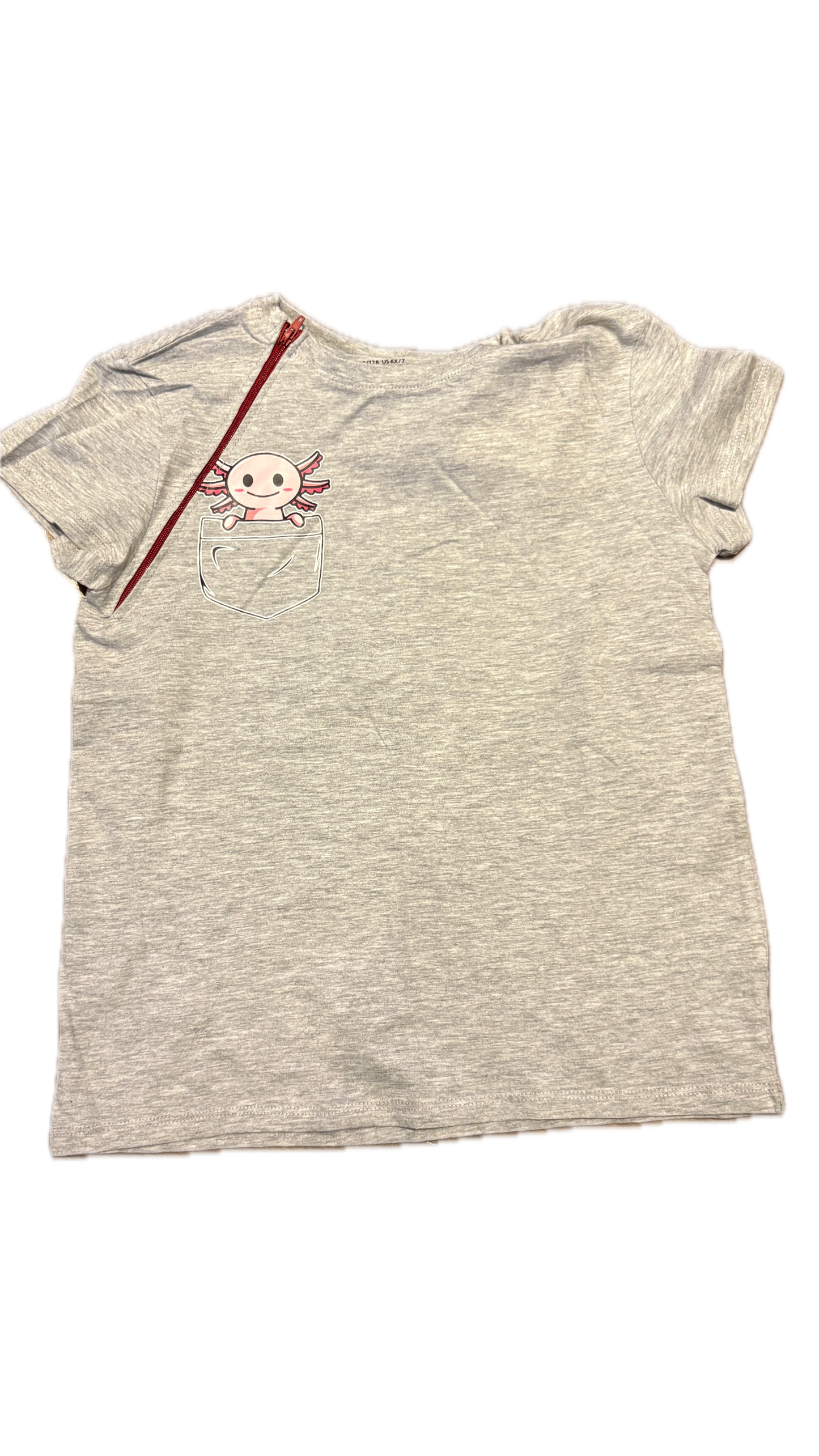 RIGHT ZIPPER Axolotl [GREY]