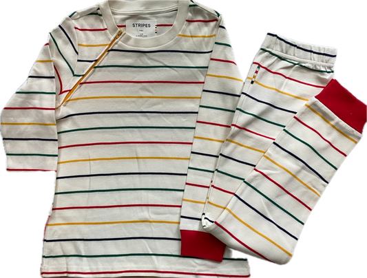 RIGHT ZIPPER Stripe PJs