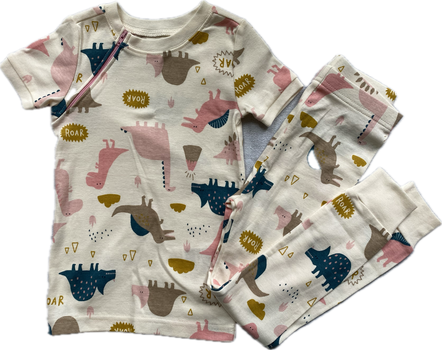 RIGHT ZIPPER Dino PJs