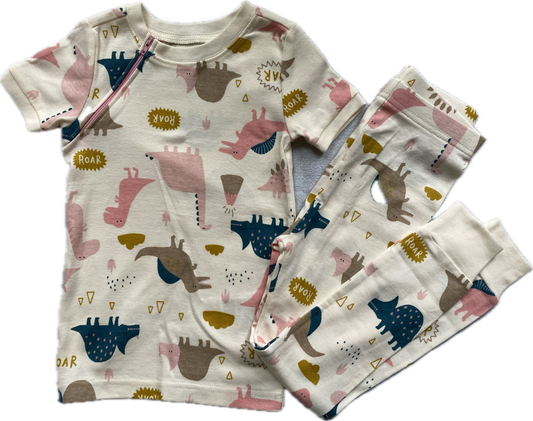 RIGHT ZIPPER Dino PJs