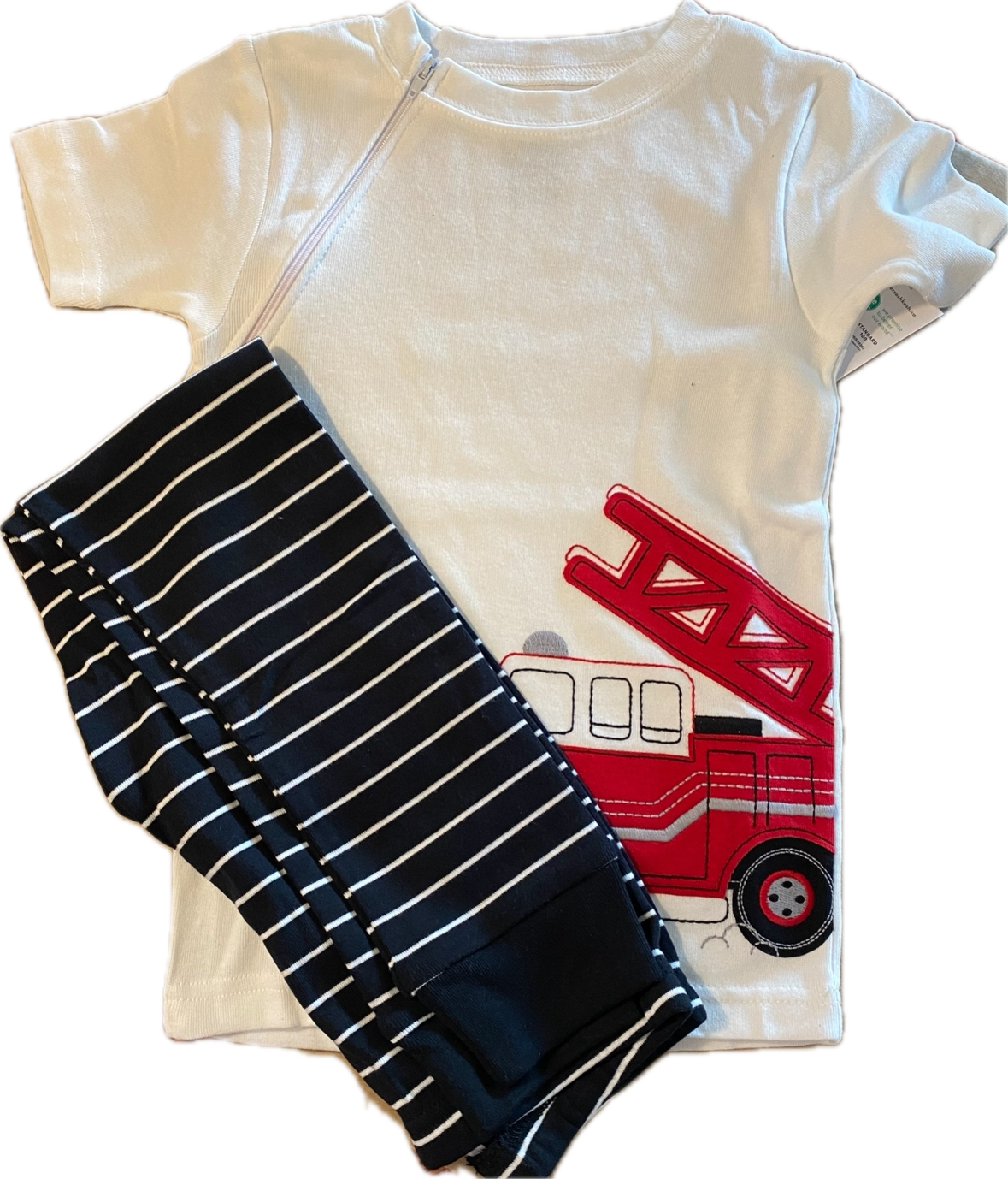 RIGHT ZIPPER Fire Truck PJs