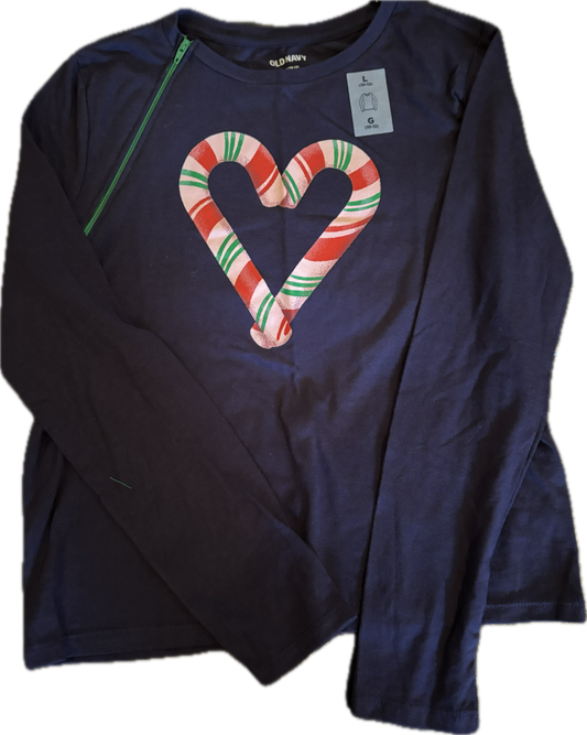 RIGHT ZIPPER Candy Cane Heart