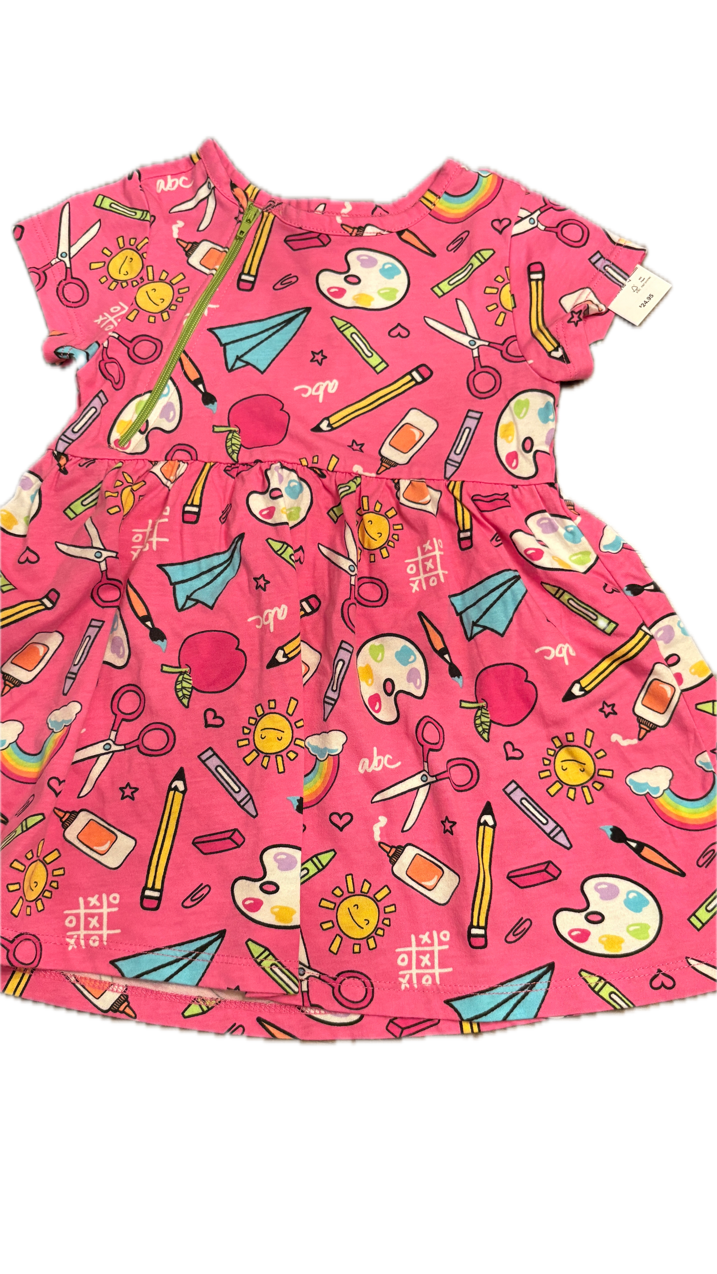 RIGHT ZIPPER Crayon Dress [Pink]