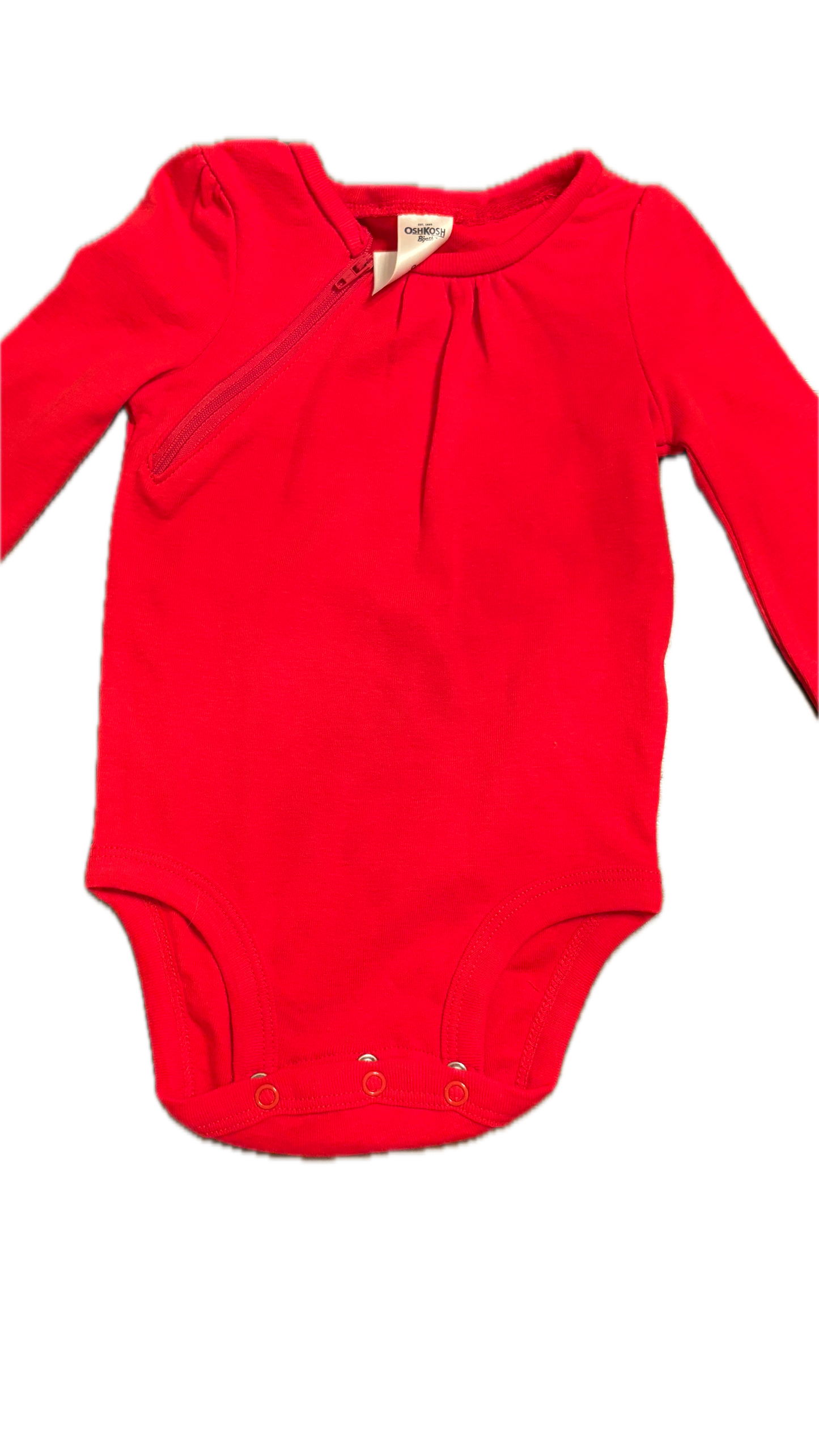 RIGHT ZIPPER Red Onesie