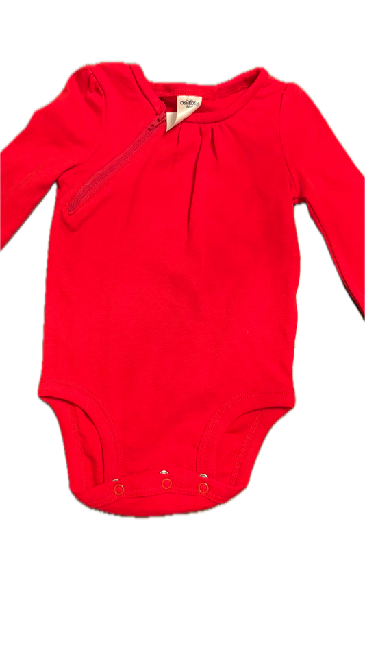 RIGHT ZIPPER Red Onesie