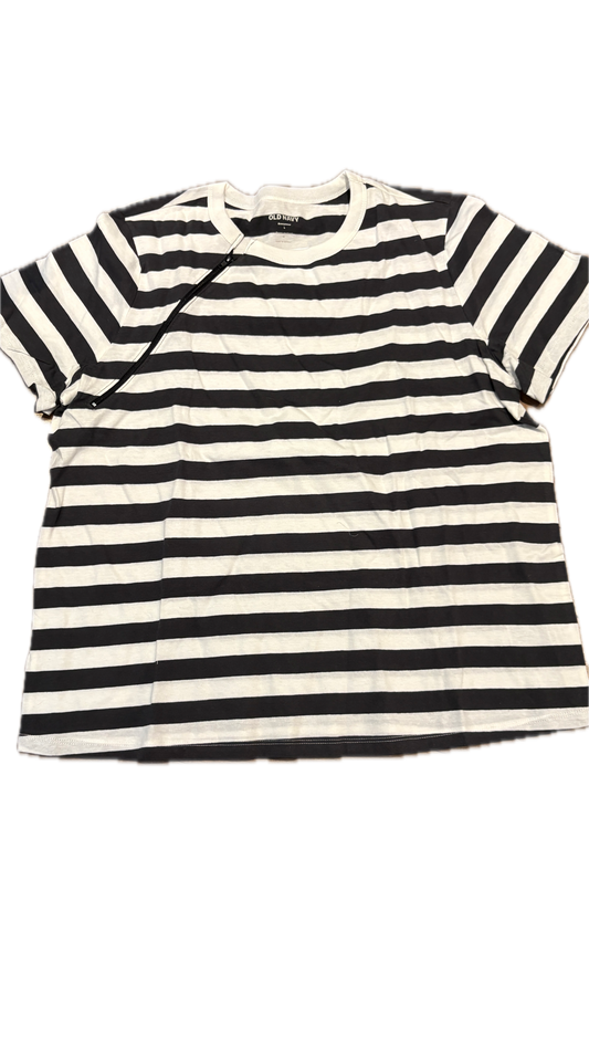 RIGHT ZIPPER Black and White Stripes