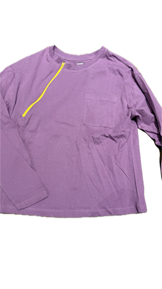 RIGHT ZIPPER Purple with Pocket