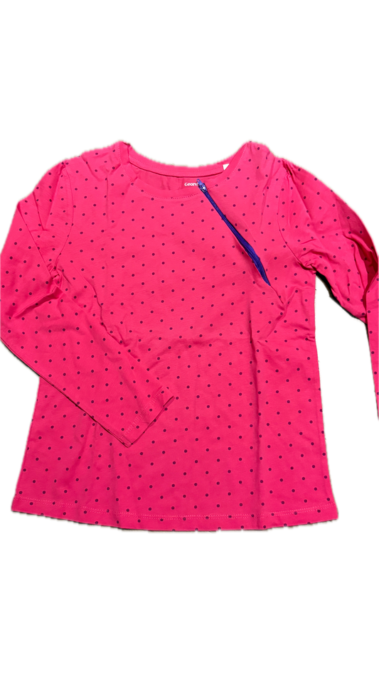 LEFT ZIPPER Purple Polka Dots