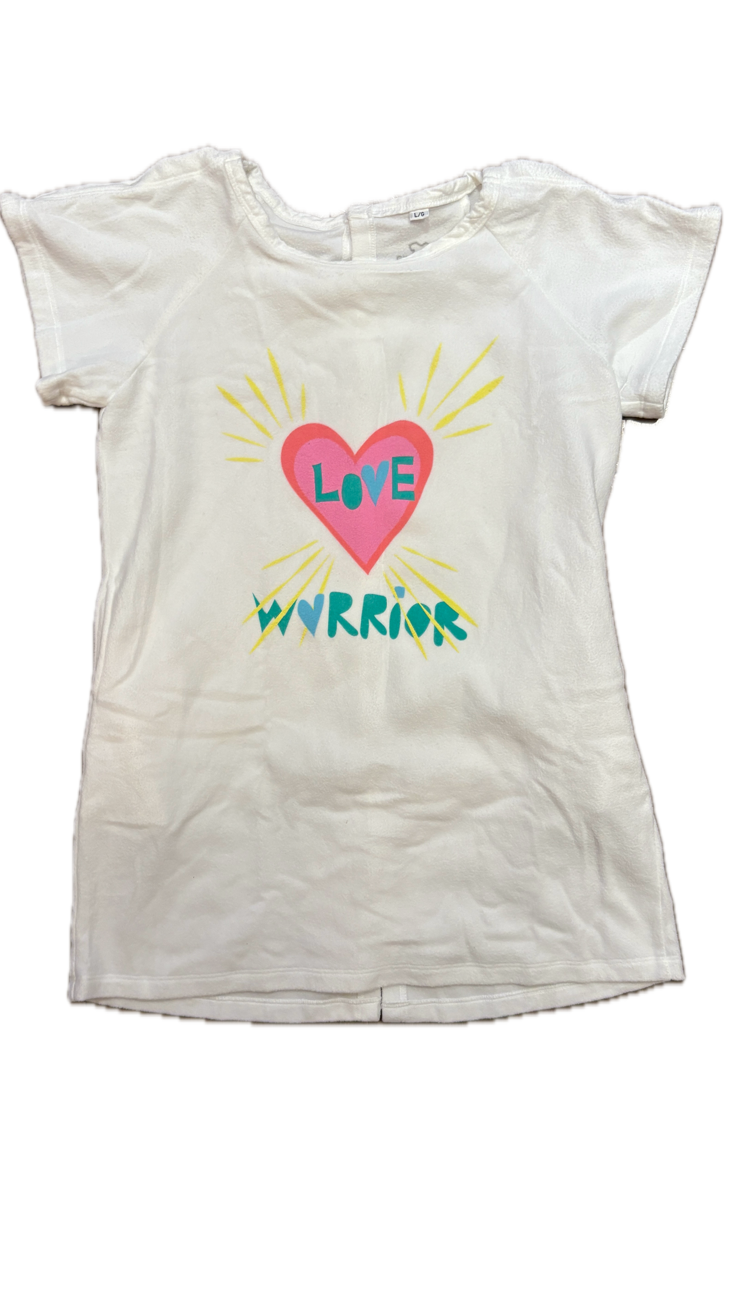 Flannel Gown - Love Warrior (White)