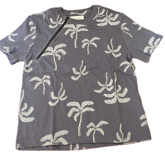 RIGHT ZIPPER Purple Palm Tree