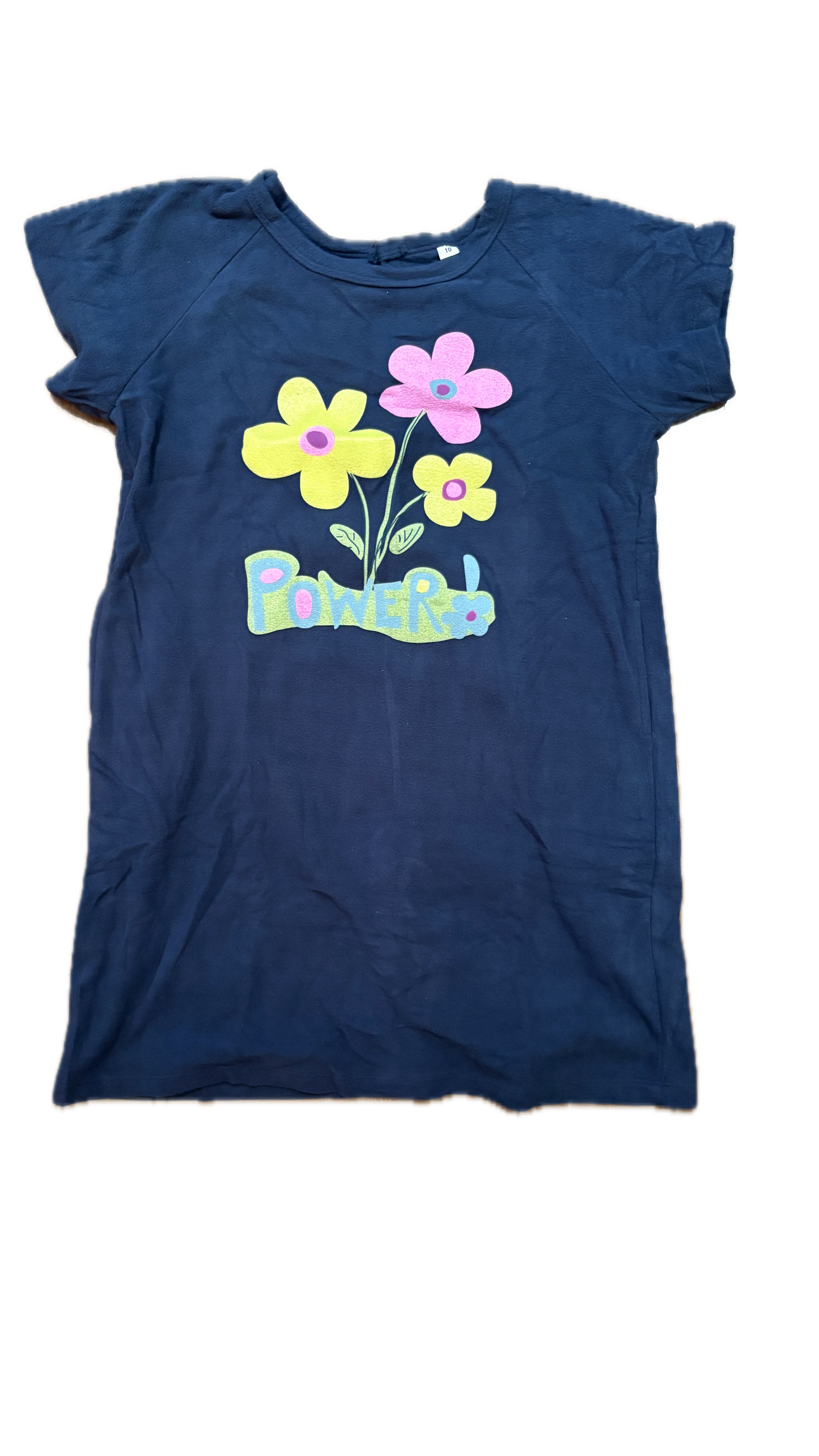 Flannel Gown - Flower Power [BLUE]