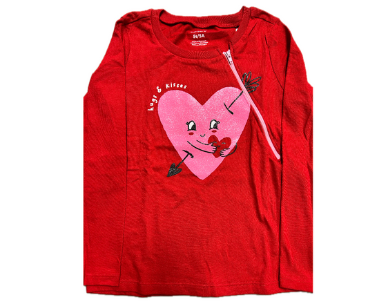 LEFT ZIPPER Hugs and Kiss