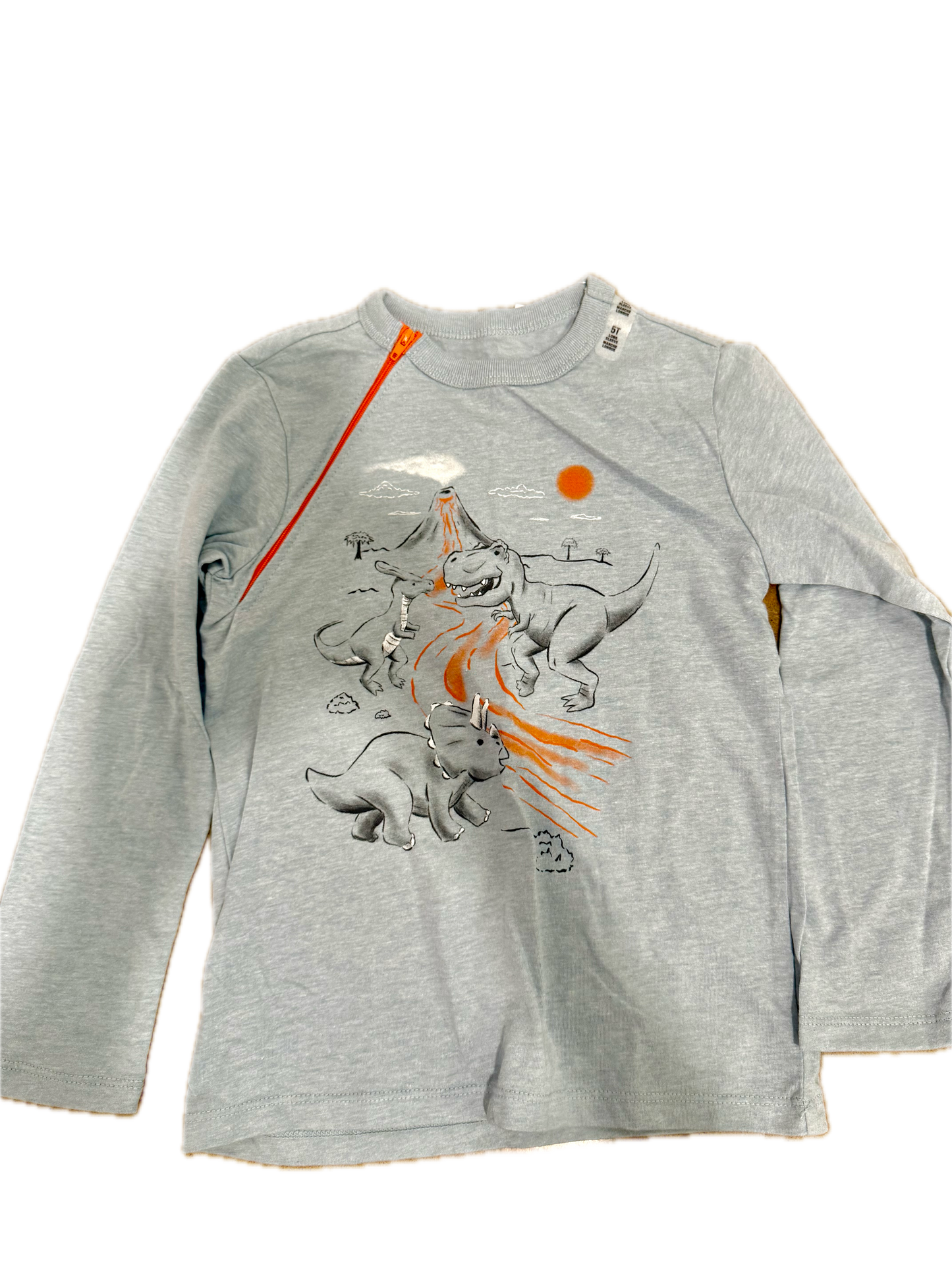 RIGHT ZIPPER Dino Volcano