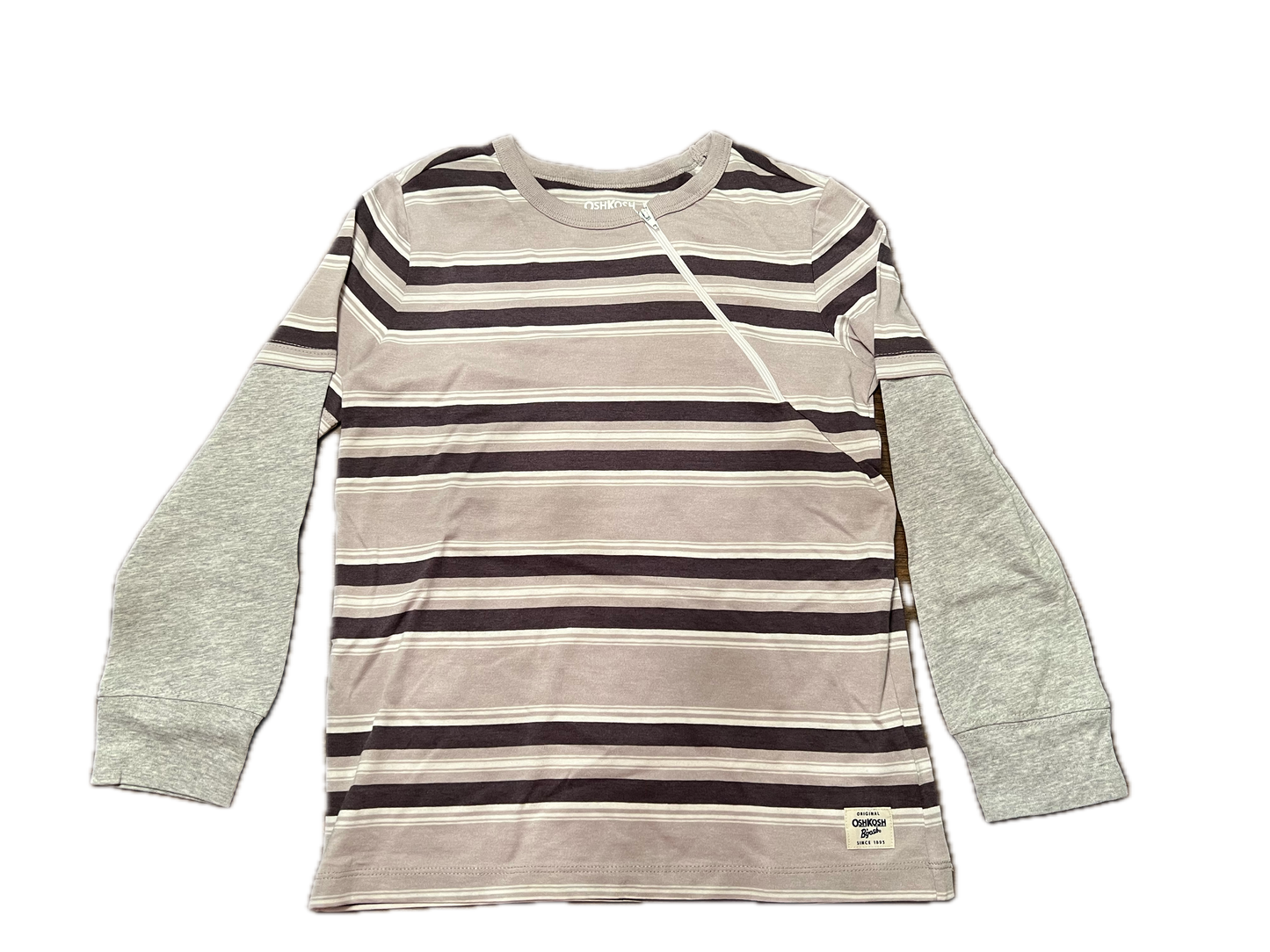 LEFT ZIPPER Grey Stripes