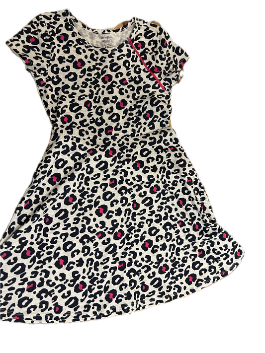 LEFT ZIPPER Leopard Print Dress
