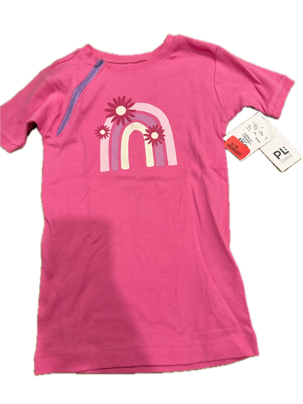 RIGHT ZIPPER Pink Rainbow