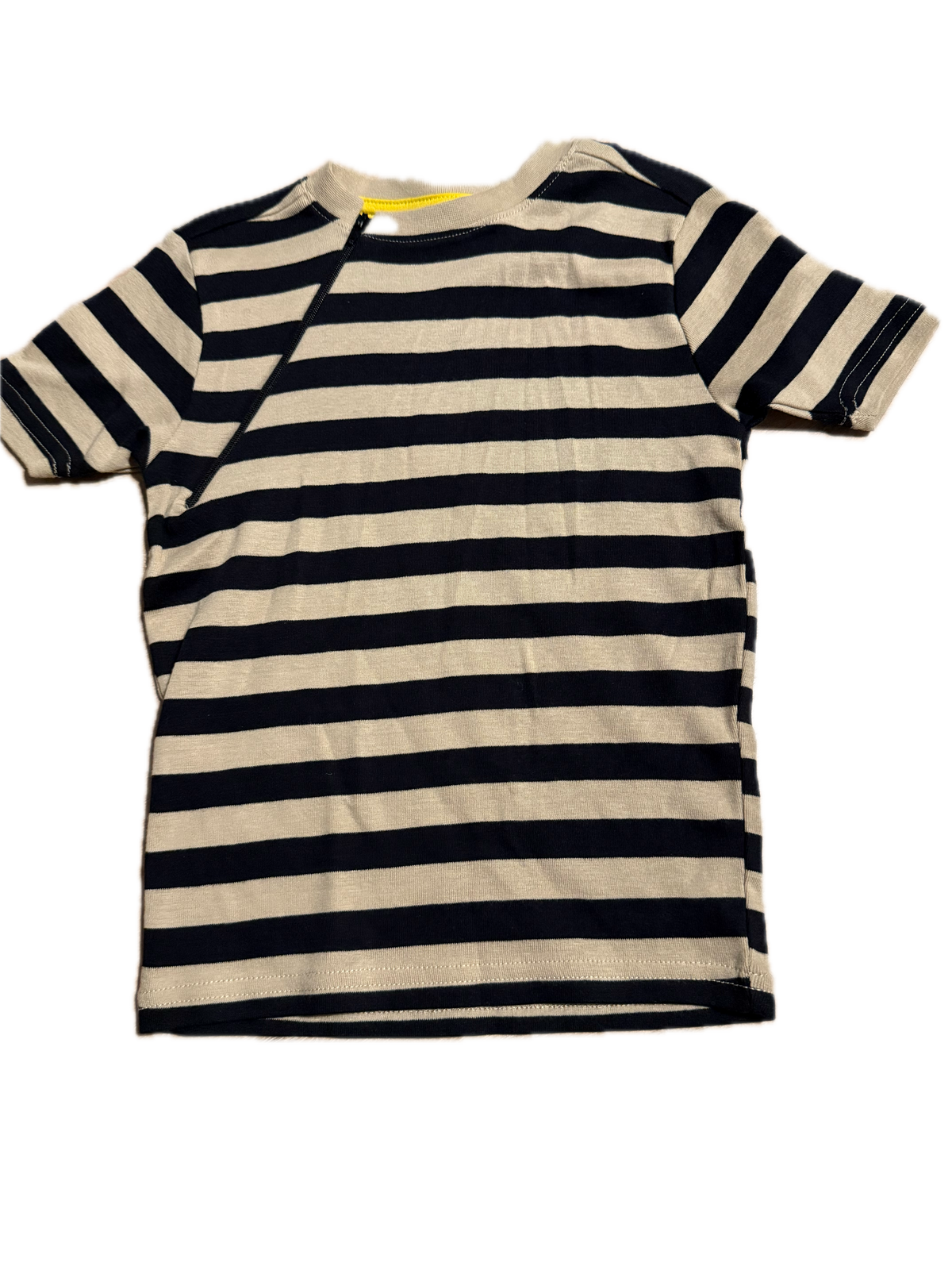 RIGHT ZIPPER Black and Tan Stripes